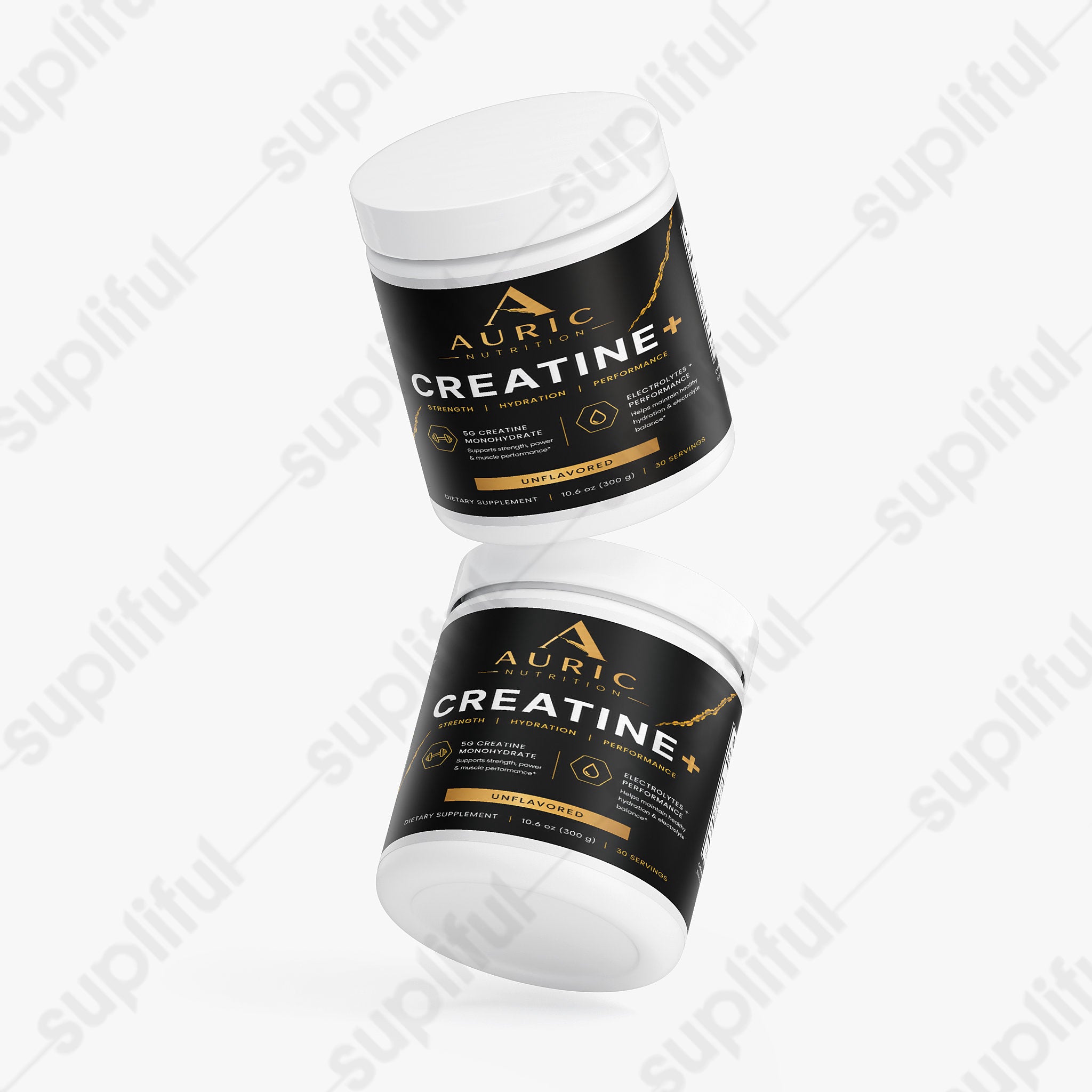 Clear-mixing creatine and electrolyte powder in glass