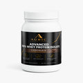 Auric Whey Isolate chocolate protein powder canister front label